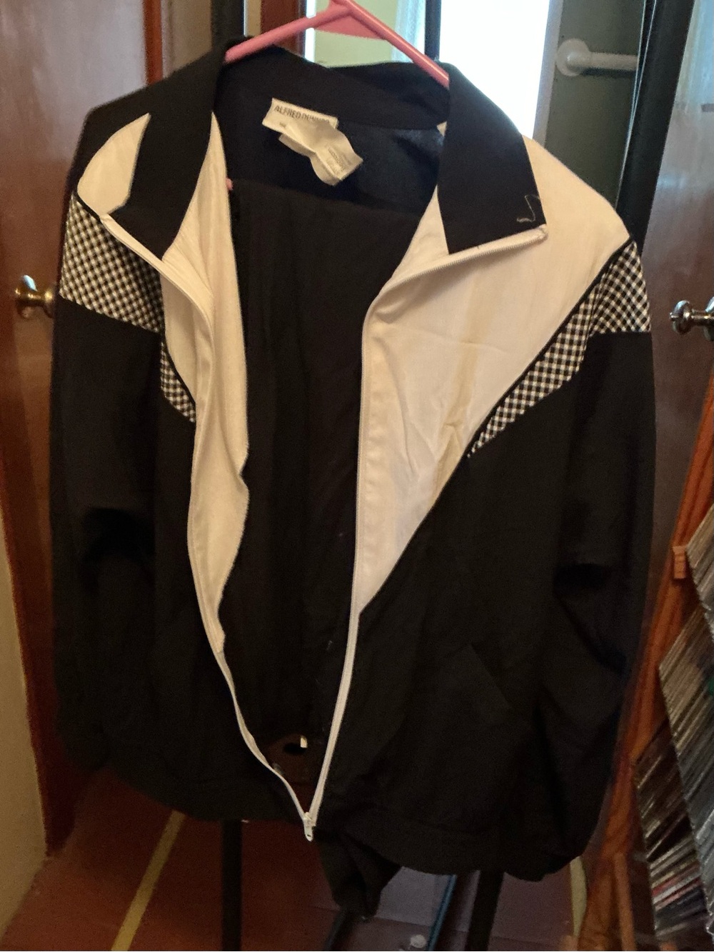 Alfred Dunner Black & White Colorblock pantsuit